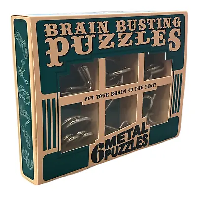 Professor Puzzle Original Brain Busting 6 Metal Puzzle Game Set • £9.99