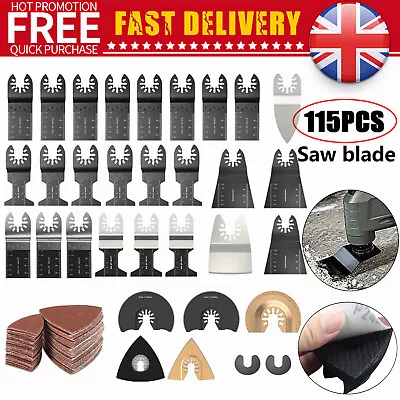 Oscillating Multi Tool Saw Blades Carbide Blade Metal For Dewalt Makita Set 115x • £15.39