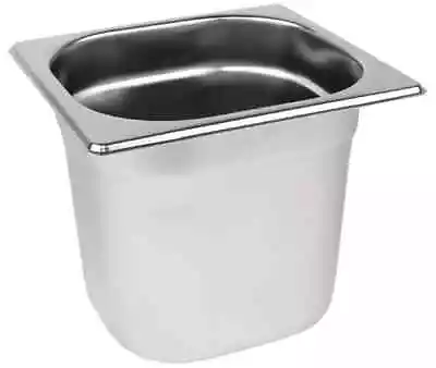 Stainless Steel Gastronorm Pan 1/6 150mm &lids Tray Bain Marie Food Pot Lid • £14.49