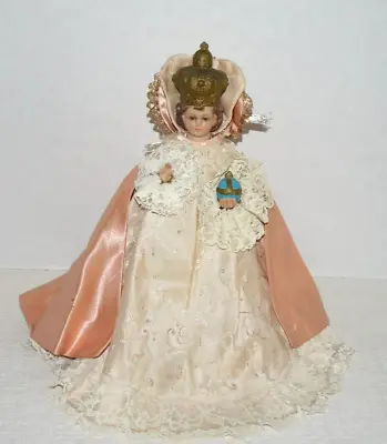 Vtg Infant Child Of Prague Statue 1960 Columbia Statuary Italy 13  W/Vestments • $53.99