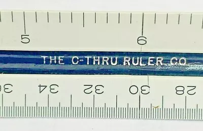 Vintage The C-Thru Ruler Co.TS-651 WOOD Divided Engineer Triangular 12  Japan • $15.75