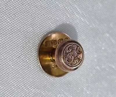 Vintage Antique Beautiful 9 Ct/ 9k/375 Gold Single Cufflink. Signed. B222. • £12