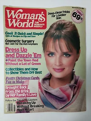 Woman's World Magazine 1984 November Cosmetic Surgery Dresses Fashion • £8.70