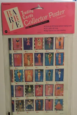 Vtg BARBIE Trading Card Collector Poster 1990 Mattel Collectible • $6.25