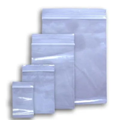 Grip Seal Bags Resealable Clear Plastic ZIP LOCK  Polythene Bag SUREGRIP 62.5Mic • £2.50