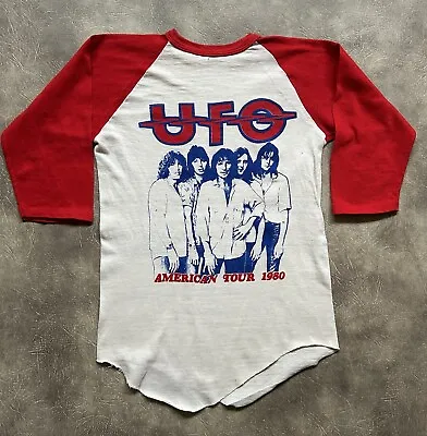 Vintage Original UFO Tour  T Shirt 1980 Raglan 80s No Place To Run • £49