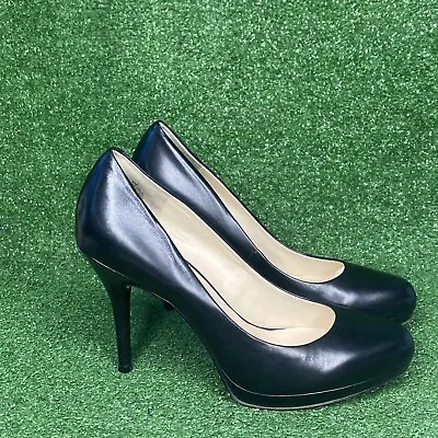 Nine West EUC Black Leather Women's High Heel Pumps Shoes Size 9 M US (Z01) • $25.20