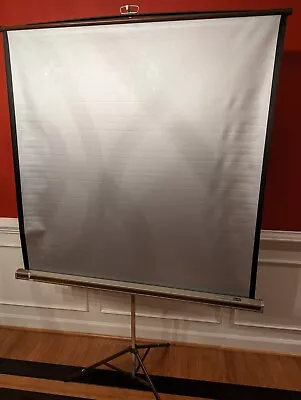 Vintage Da-Lite Flyer 50 X 50   Projection Screen With Integral Folding Stand • $25