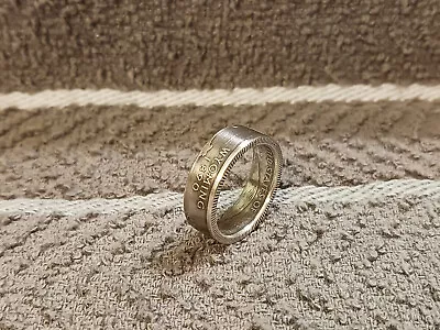 Wyoming State 90% Silver  Washington Quarters Coin Ring Size 7-1/2  2007 • $34