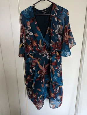 $25 • Buy City Chic Medium Wrap Dress In Green / Teal