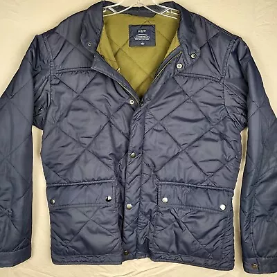 J Crew Authentic Outerwear Puffer Quilted Jacket Men's Navy Blue Size - LARGE • $39.98