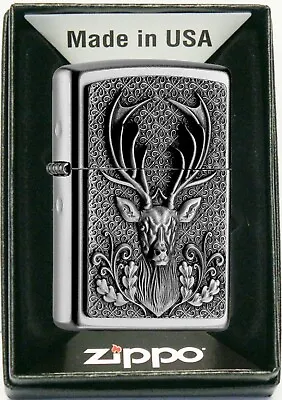 Zippo Deer + Request Diamond Engraving With Or Without Gift Set 2004736 • £39.55