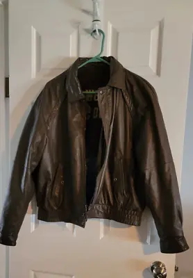 Vintage Biker U2 Wear Me Out Brown JACKET - Size 40 • $27.72