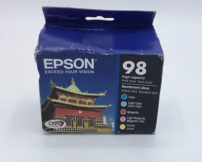 Genuine Epson 98 Five Pack T098920 High Capacity Ink Cartridges Expired 8/2018 • $39.99