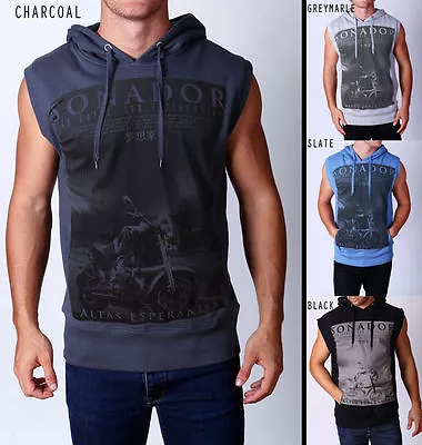 Mens HIGH HOPES  Boxing MMA Sleeveless Hoodies RARE Fleece Hoody Gym Sweater • $40.64