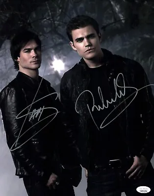 The Vampire Diaries 11x14 Signed Photo Poster Cast X2 Wesely Somerhalder JSA COA • $324.95