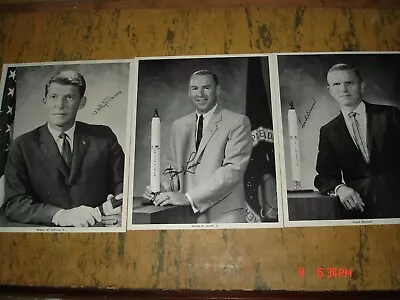 Lot Of 3 Vintage NASA Astronaut B/w Photos Signed Printed Schirra/Borman/Lovell • $99.99