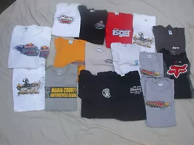 Lot Of 17 - Motocross  T-shirts Vintage - XL & Up- Fox Supercross Enduro SX • $16
