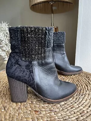 £37 • Buy Desigual Boots Leather & Fabrick Mix EU 38 UK 5