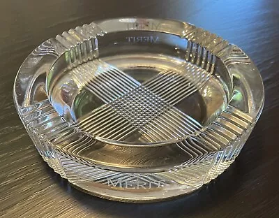 Vintage MCM Art Deco Glass Merit Ash Tray • $8