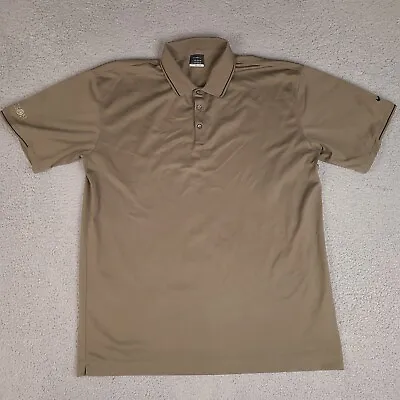 Nike Shirt Polo Mens XXL Brown Short Sleeve Golfer Swoosh Dri Fit Jackson • $14.95