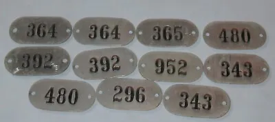 Lot Of 11 Vintage Aluminum Industrial Cow Dairy Tag Cattle Metal Old Number # • $49.99