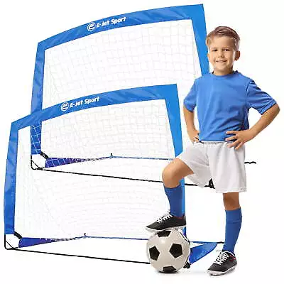 Portable 4' X 3' Pop Up Backyard Soccer Goal Soccer Net With 2 Goals  Set Of 2 • $30.14