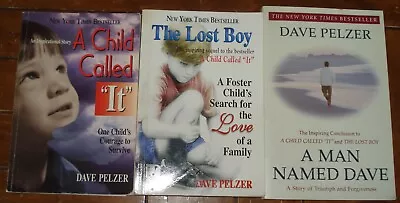 LOT 3 DAVE Pelzer A Child Called  It  Lost Boy Man Named Dave • $13.99