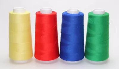 (4) Maxi-Lock RED BLUE GREEN YELLOW Polyester Serger Thread 3000 Yards Each • $19.99