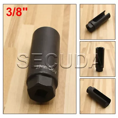 HQ Black Lambda Remover Hand Tool O2 Sensor Socket 22mm 3/8 Sq Drive 18mm Slot • $25.17