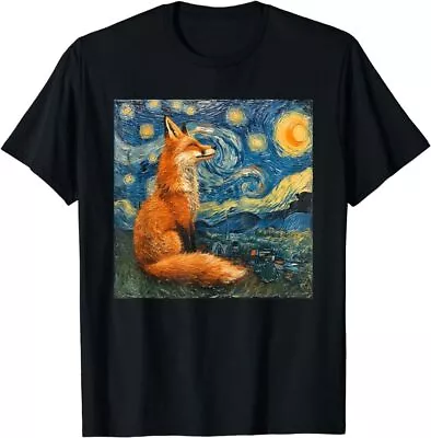 Fox Van Gogh Style Starry Night T-Shirt • $19.99