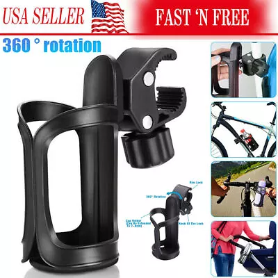 Beverage Cup Holder Universal For Wheelchair Walker Rollator Bike Stroller Black • $8.99