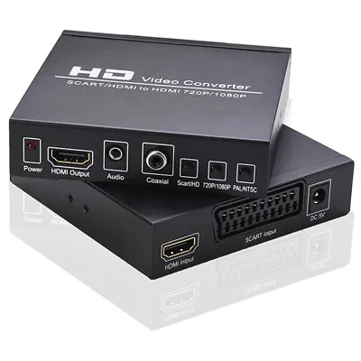 Scart/HDMI To HDMI 720P/1080P HD Video Converter Adapter For PS2 PS3 GameConsole • $36.94