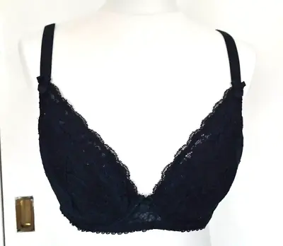Mimi Holliday Black Lace Padded Underwired Bra -  36D • $14.91