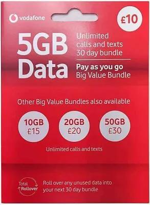 UK Vodafone Sim Pay As You Go Fit All Voda Phone Inc Iphone - Samsung Galaxy New • £0.99