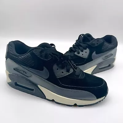 NIKE Air Max 90 Black Grey Trainers UK Size 5.5 Womens Shoes 768887-001 New • £59.99