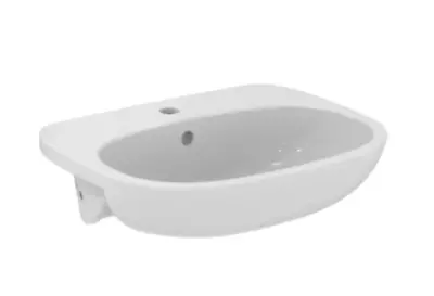 Bathroom Sink Semi Countertop 1 Tap Hole White Basin Ideal Standard Tesi T3526 • £119
