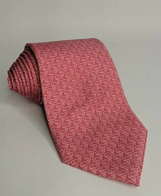 Vineyard Classic Original Whale Tie Pink 100% Silk • $29.99