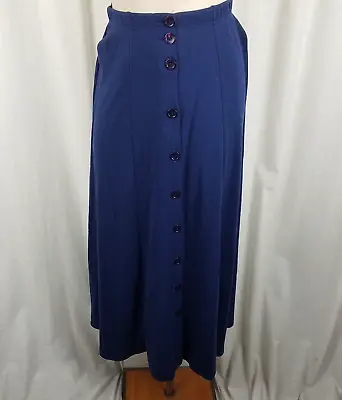 Vintage Huntington Ridge Prairie Button Front Maxi Twirl Skirt Womens M USA Boho • $34.99