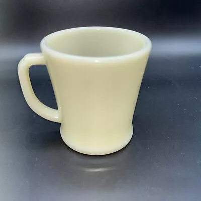 Vintage Fire King Oven Glass Ivory D Handle Coffee Mug Cup • $9.99