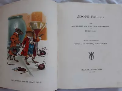 1901 Antique Aesops Fables - McLoughlin Bros. H/c  • $95