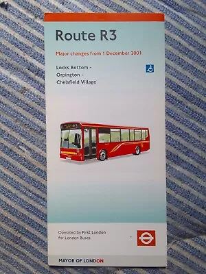 London Bus Timetable Route R3 • £2