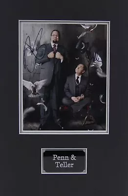 £124.99 • Buy PENN & TELLER Signed Mounted 10x8 Photo AFTAL COA American Magicians TV Show