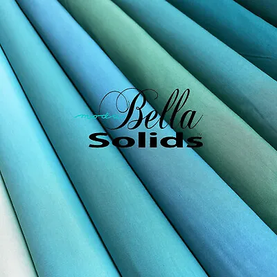 MODA  BELLA 9900  SOLID COTTON Blue Tone Group 3 By The 1/2 Yard • $3.70