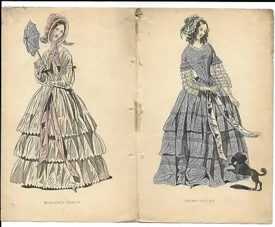 4 Ladies Cabinet Of Fashion   Victorian Fashion Plates   September 1842 • £10.99
