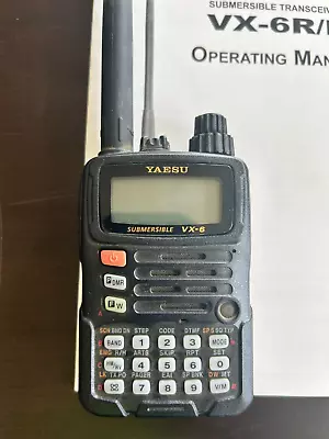 Yaesu VX-6R Tri-Band Submersible Amateur Ham Radio Transceiver • $209.95