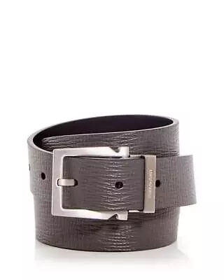 $595 Mens Salvatore Ferragamo Reversible Leather Belt Gray 90 US 36 • $349.99
