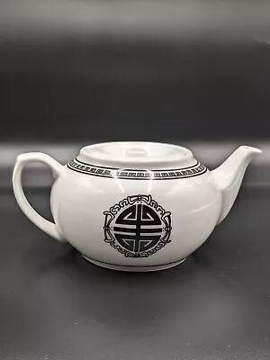 Vintage Oriental Teapot Black And White • $9.99