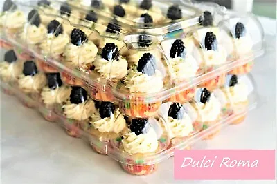 Cupcake Containers Stackable 24 Compartment Pack Of 6 Cupcake Box Carrier Holder • $19.99