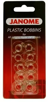 UK 10 Janome Plastic Bobbins Part No. 200122717 Janome Plastic Bobb High Qualit • £8.06